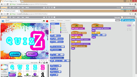 Figure 5. The main page of the QuizZ application